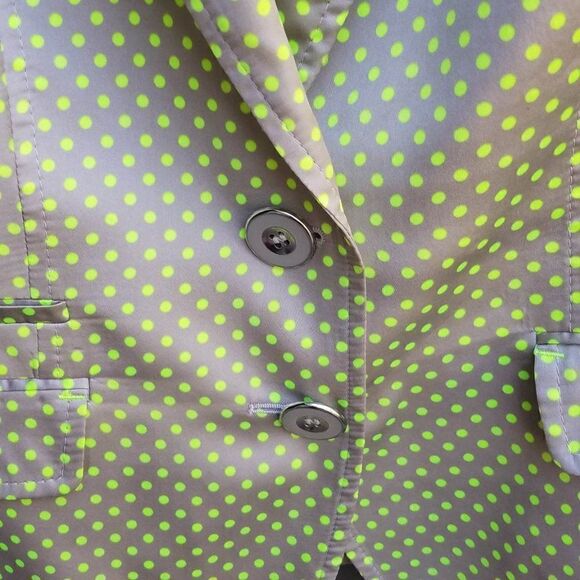 Luxury Euro Brand Basler Taupe/Neon Green Polka Dot Blazer and Shell w/Tie  44 - Picture 14 of 16
